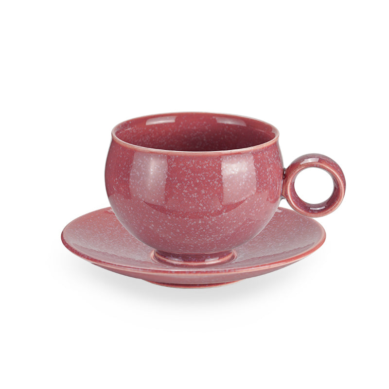 Chinese classical retro light luxury senior sense of holiday gift box ceramic egg coffee latte cup high-grade exquisite